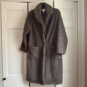 Brown teddy coat size Small